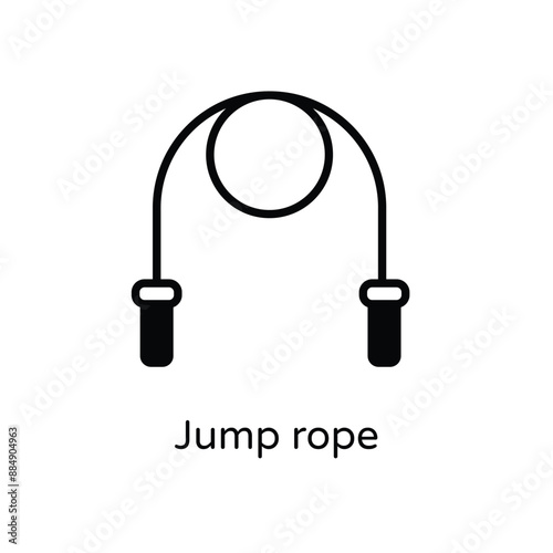 Jump rope vector icon