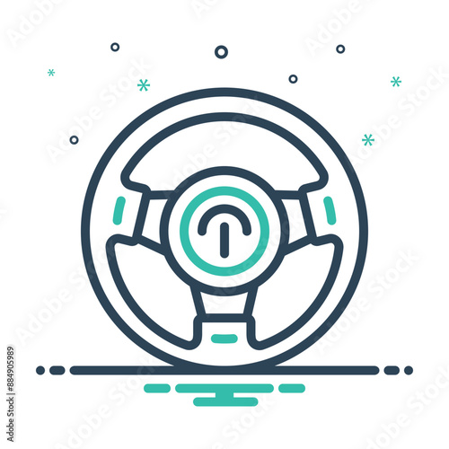 Mix icon for steering wheel
