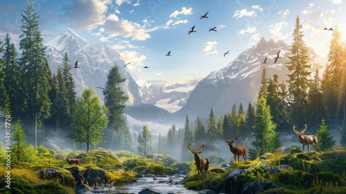 Ecology: Focuses on understanding interactions between organisms and their environment, exploring ecosystem dynamics and human activity impacts.
 photo