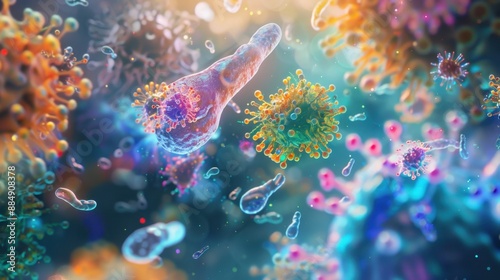 Immunology: Investigates the immune system's reactions to pathogens, allergens, and foreign substances, crucial for understanding health and disease.
 photo