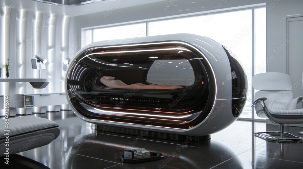 Futuristic Sleep Pod in Modern Interior Design Futuristic Sleep Pod in Modern Interior Design