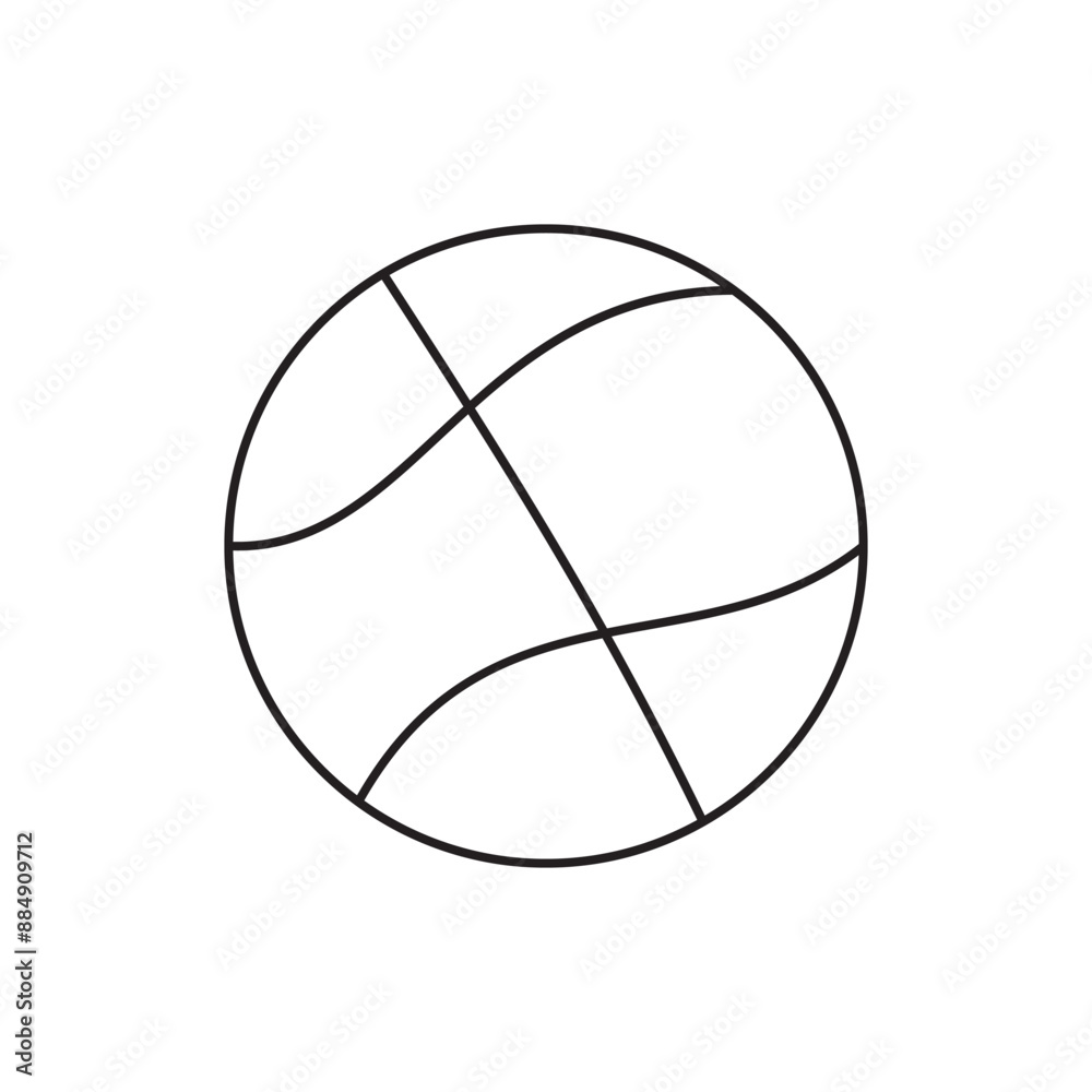 basketball icon in line style and flat style, vector illustration on white background basketball icon in line style and flat style, vector illustration on white background