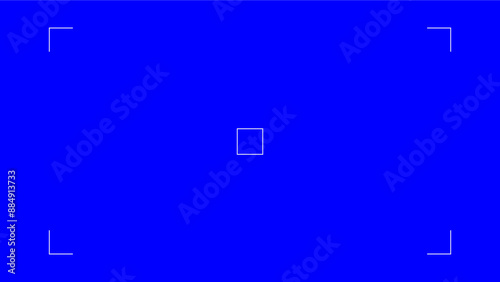 Blue screen background, VFX motion tracking markers. Art design blue screen backdrop template. Abstract concept video footage replacement tracking markers element.