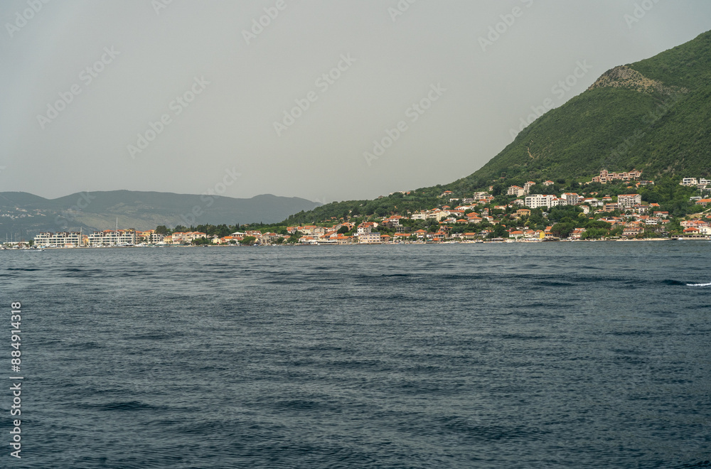 Bay of Kotor also known as the Boka views, popular Balkan coastline Bay of Kotor also known as the Boka views, popular Balkan coastline