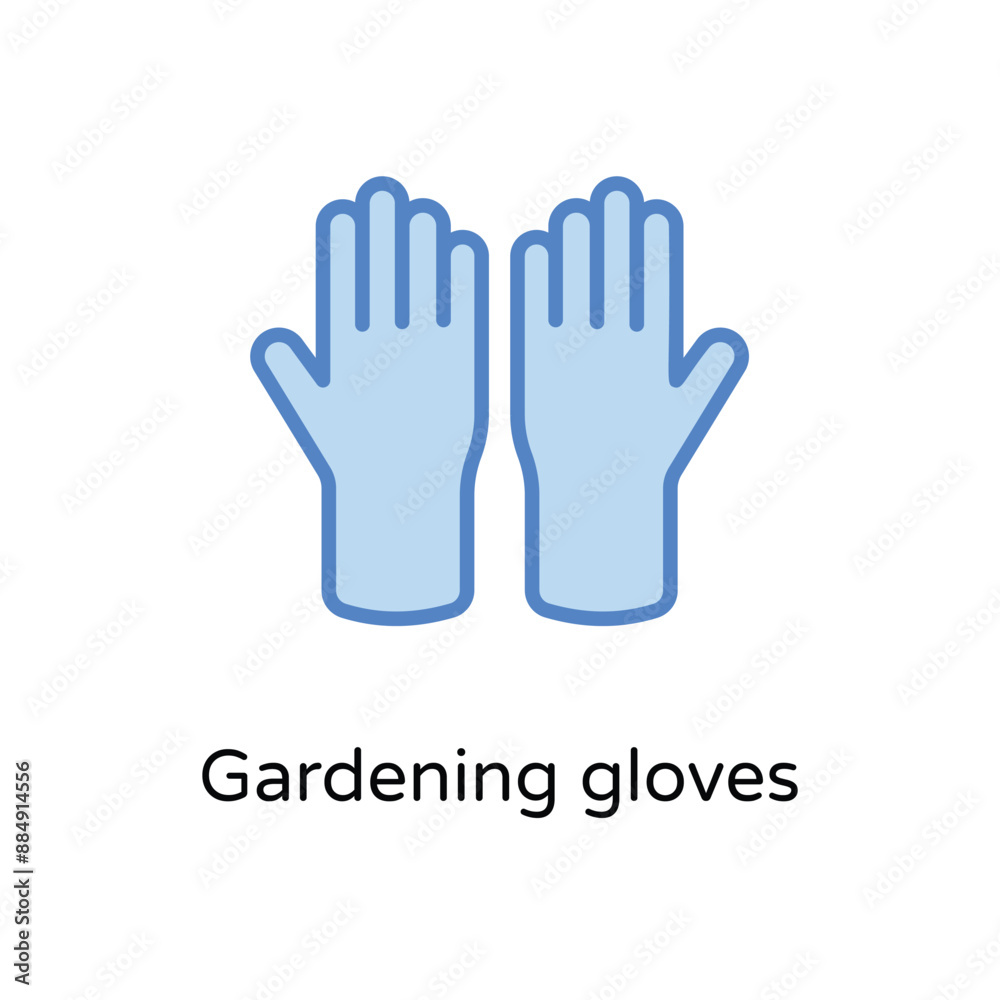 Fototapeta premium Gardening gloves vector icon