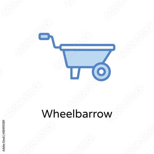 Wheelbarrow vector icon