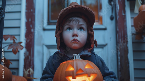 child in halloween costume ...