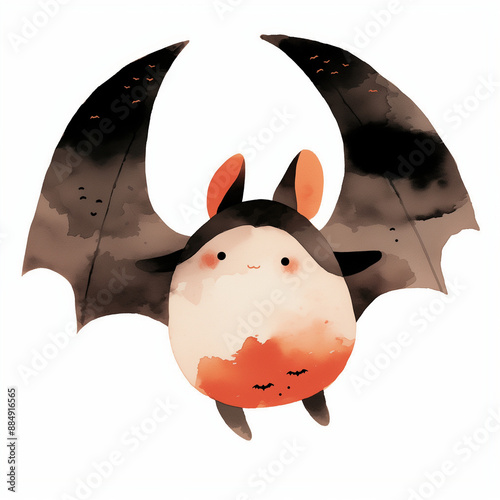 cute Halloween bat isolated...