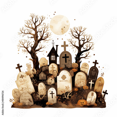 cute Halloween graveyard is...