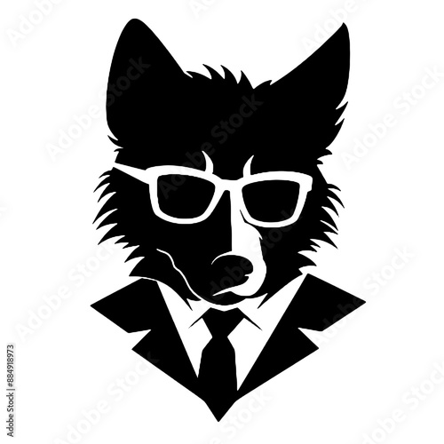 fox in suit silhouette