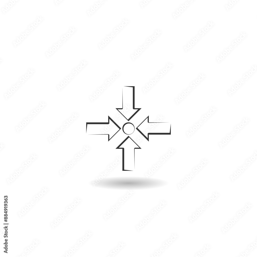 Alignment simple Icon with shadow Alignment simple Icon with shadow