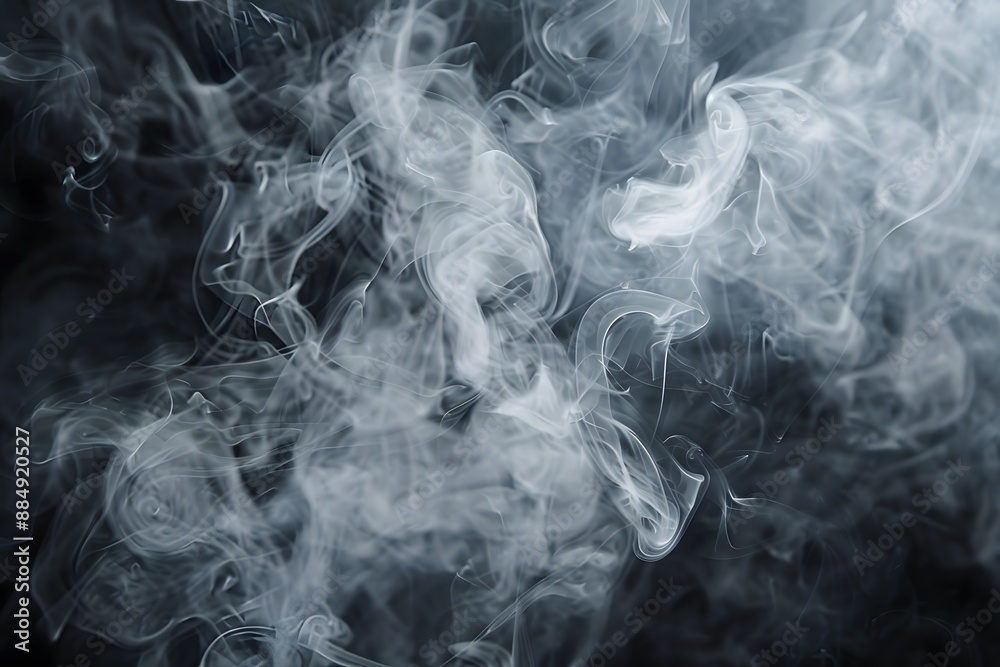 Obraz premium smoke and fog on white, blue frosty christmas vibe