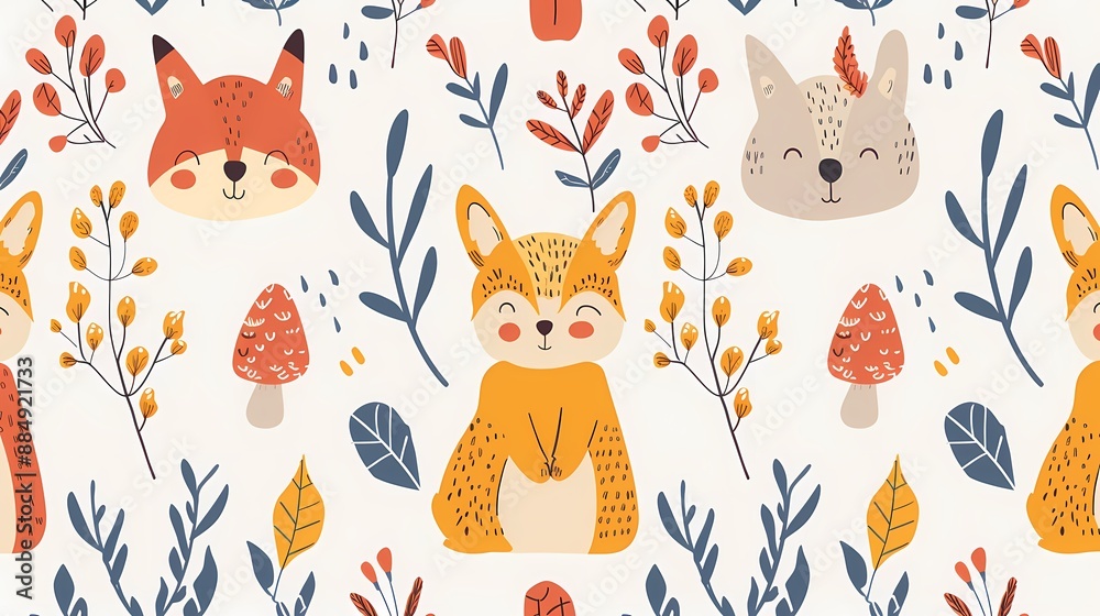 Creative combination of colorful abstract patterns and cartoon elements Creative combination of colorful abstract patterns and cartoon elements