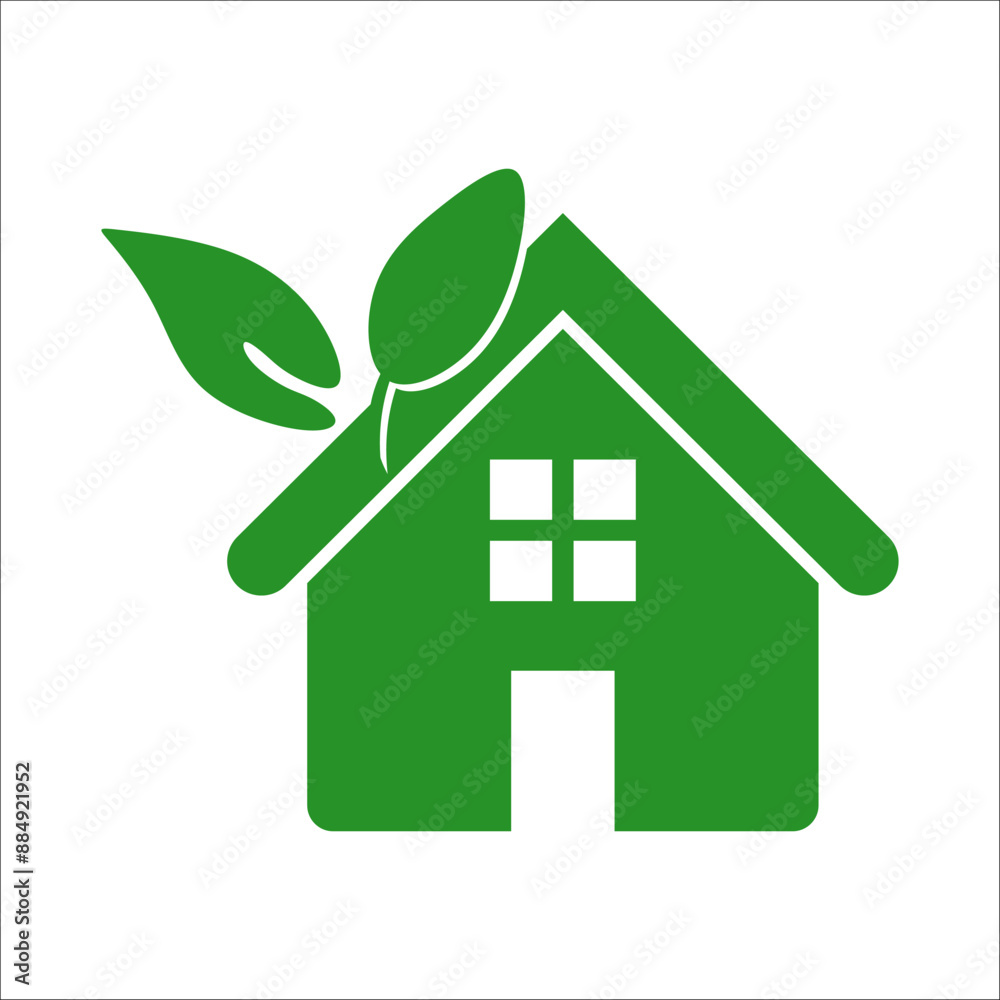 Green House Logo Template. House Logo Vector Element Green House Logo Template. House Logo Vector Element