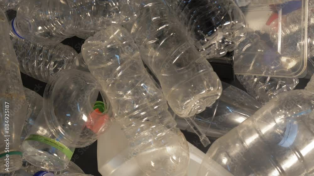 Picture of Plastic bottles dumped. A concept about reducing and recycling the ...