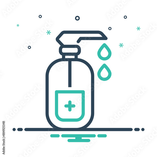 Mix icon for hydroalcoholic gel