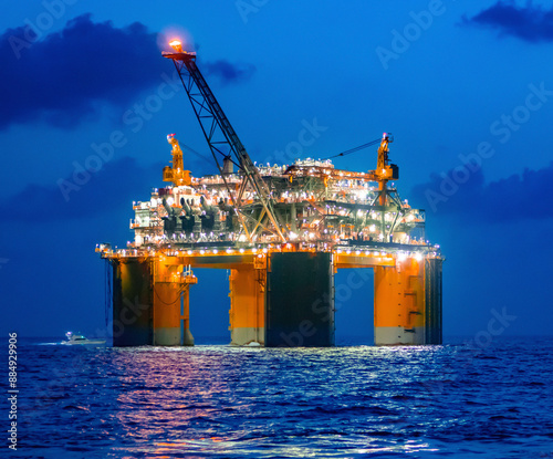 Oil platform in the Gulf of Mexico photo