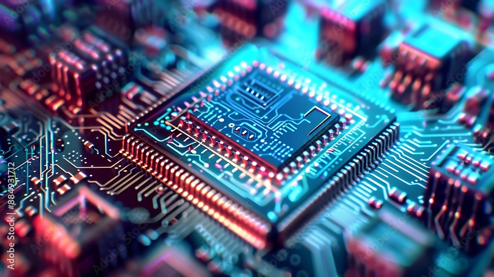 close-up of quantum processor chip showcasing its delicate architecture and quantum entanglement capabilities. close-up of quantum processor chip showcasing its delicate architecture and quantum entanglement capabilities.