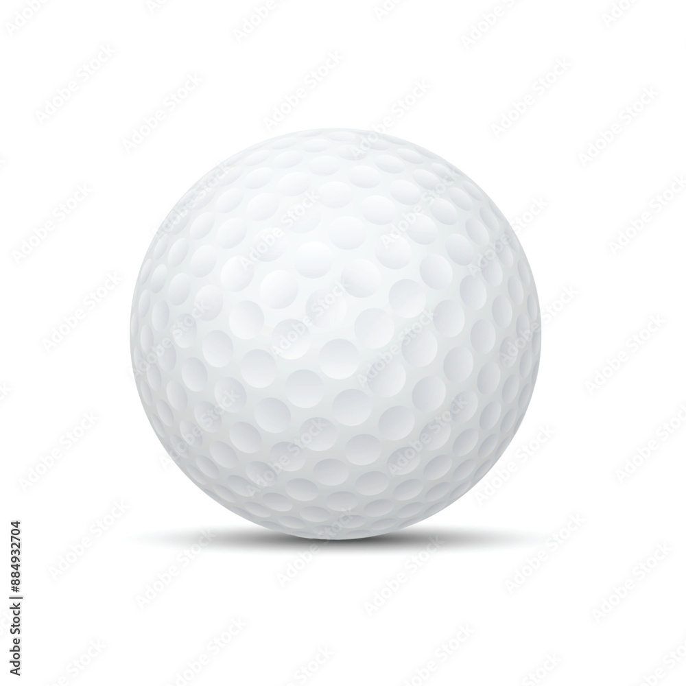 White golf ball with dimples, isolated on a plain background. Vector illustration White golf ball with dimples, isolated on a plain background. Vector illustration
