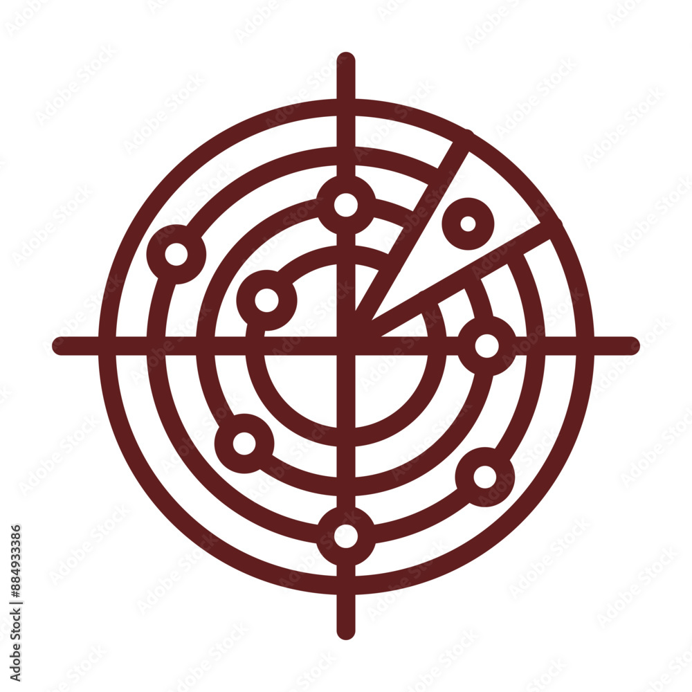 Radar Vector Line Maroon Icon Design Radar Vector Line Maroon Icon Design