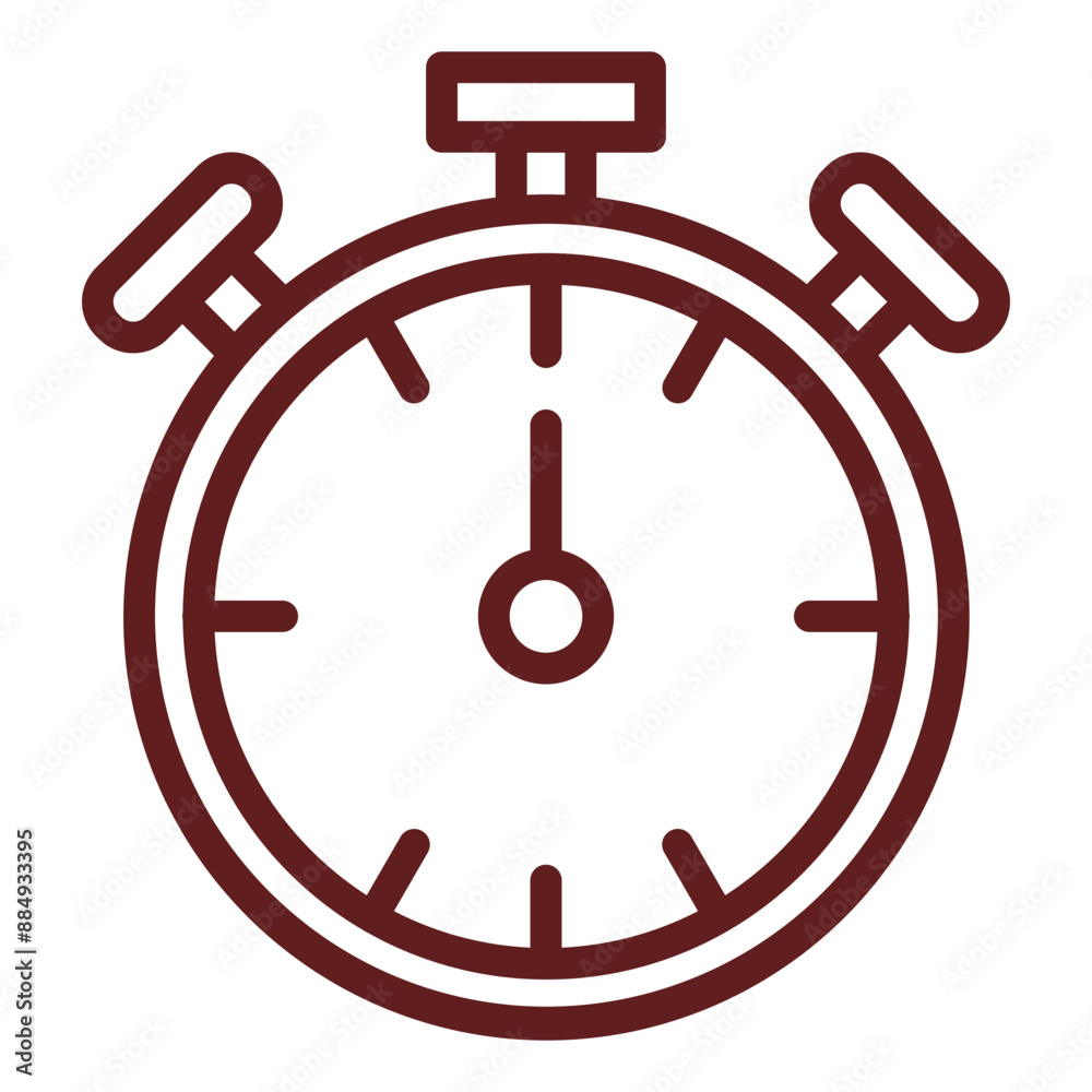 Timer Vector Line Maroon Icon Design Timer Vector Line Maroon Icon Design