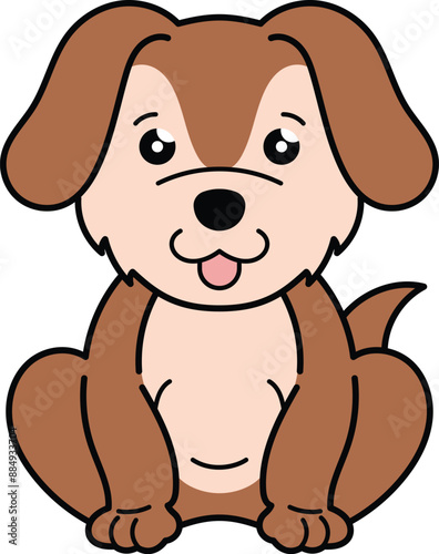 Cute Puppy Animal Illustration