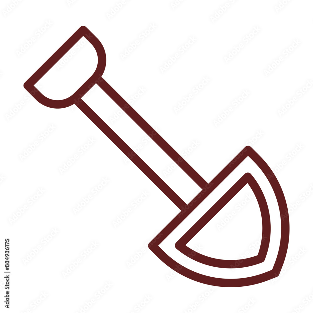 Shovel Vector Line Maroon Icon Design Shovel Vector Line Maroon Icon Design