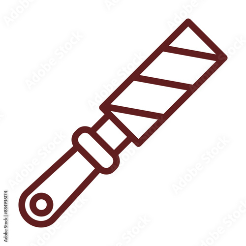 Rasp Vector Line Maroon Icon Design