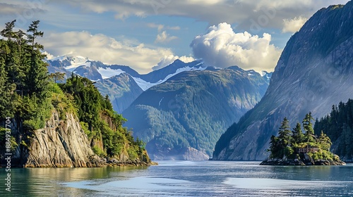 The Le Conte Glacier area, located near Petersburg in Southeast Alaska's Inside Passage, is renowned as the southernmost tidewater glacier in the United States.