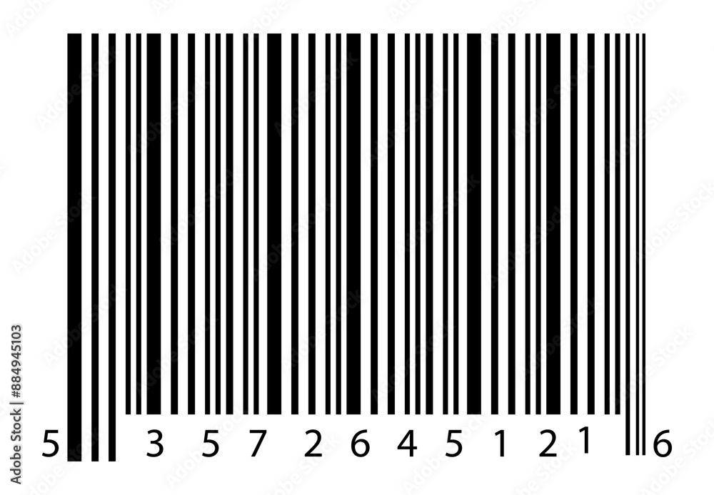 Black and white barcode label for design element Black and white barcode label for design element