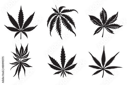 Creative Black Weed Vector Silhouette Art,
Modern Black Weed Vector Silhouette Illustration