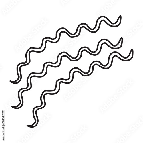 
treponema pallidum line icon 
