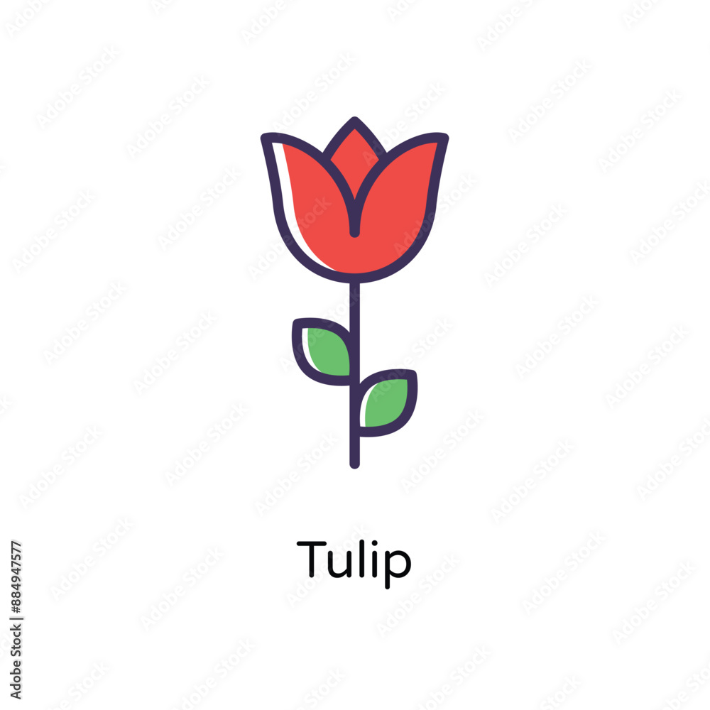 Tulip vector icon