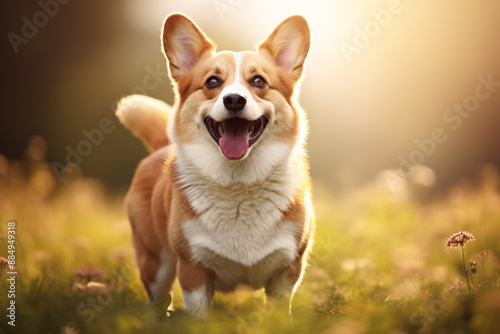 a dog standing in grass © Bogdan