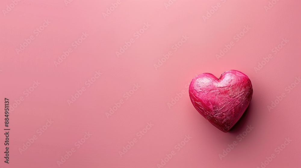 Heart on pink background with space for text Heart on pink background with space for text