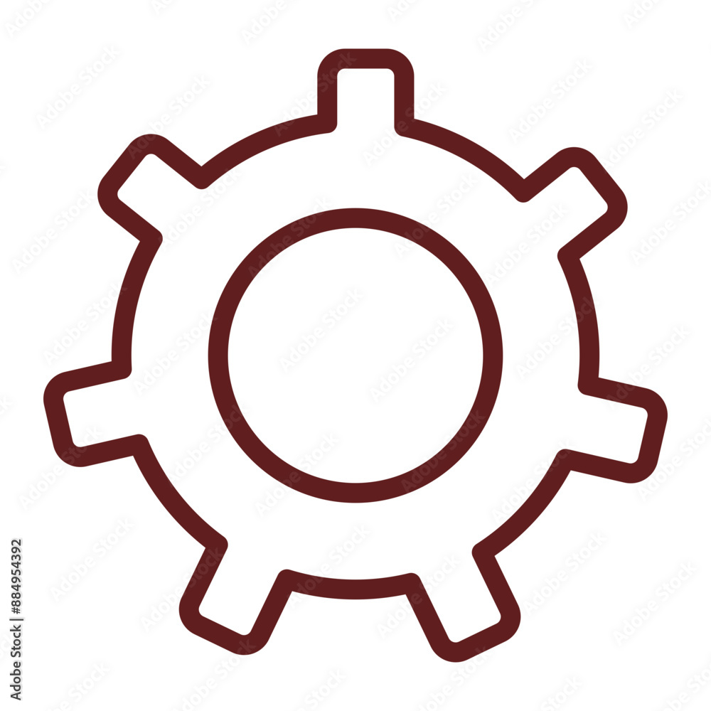 settings Vector Line Maroon Icon Design settings Vector Line Maroon Icon Design