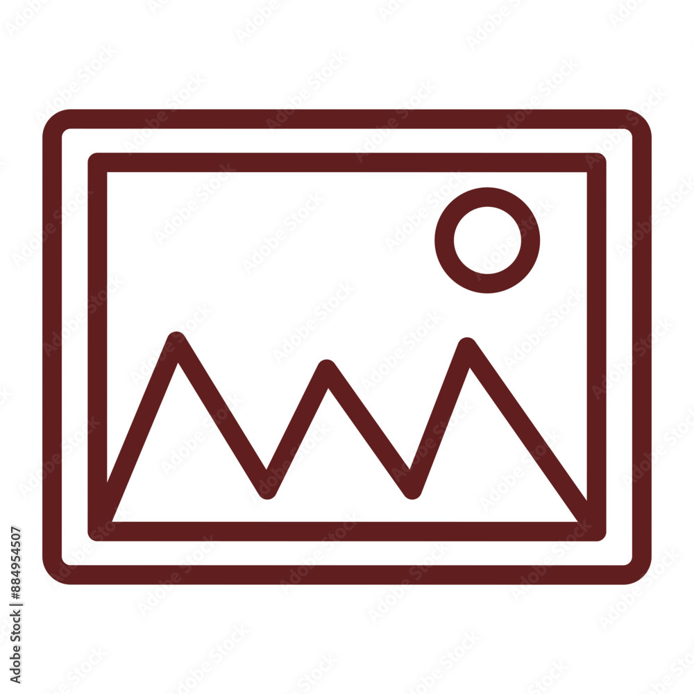 image Vector Line Maroon Icon Design image Vector Line Maroon Icon Design