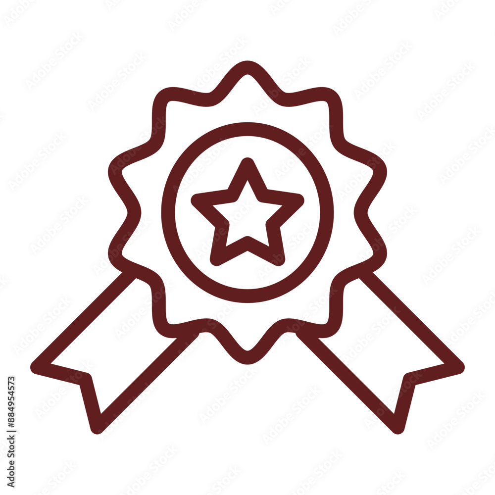 award Vector Line Maroon Icon Design award Vector Line Maroon Icon Design
