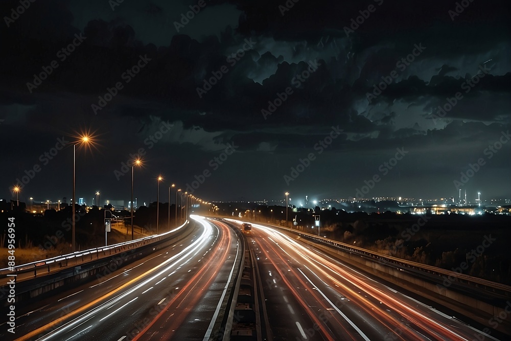 night traffic in the city night traffic in the city