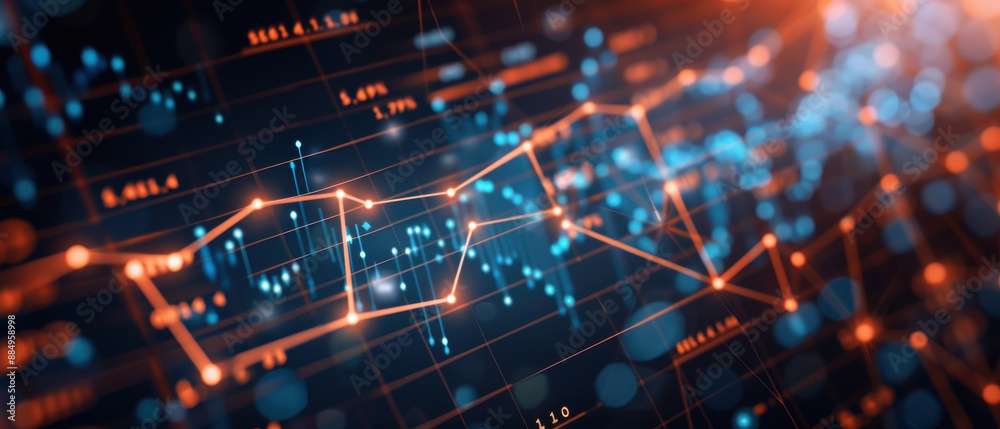 Abstract technological background with dynamic data visualization and futuristic lines. Ideal for tech and digital concept illustrations. Abstract technological background with dynamic data visualization and futuristic lines. Ideal for tech and digital concept illustrations.