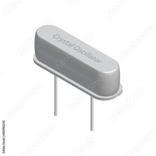 3d vector design of crystal oscillator, electrical component