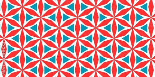 Wallpaper Mural Colorful seamless geometric pattern with triangles, perfect for wallpaper or textile design” Torontodigital.ca