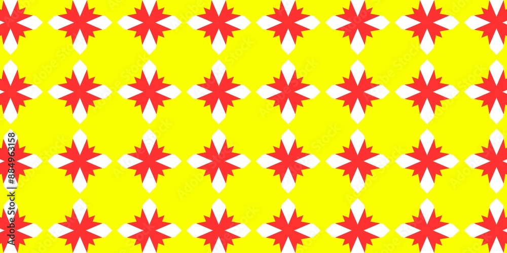 Seamless floral pattern with stars in pink and vintage colors, featuring flowers, snowflakes, and geometric elements Seamless floral pattern with stars in pink and vintage colors, featuring flowers, snowflakes, and geometric elements