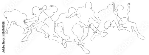 Silhouette American football player set. Active sports people healthy players fitness silhouettes concept.