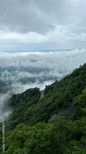 clouds over the mountains