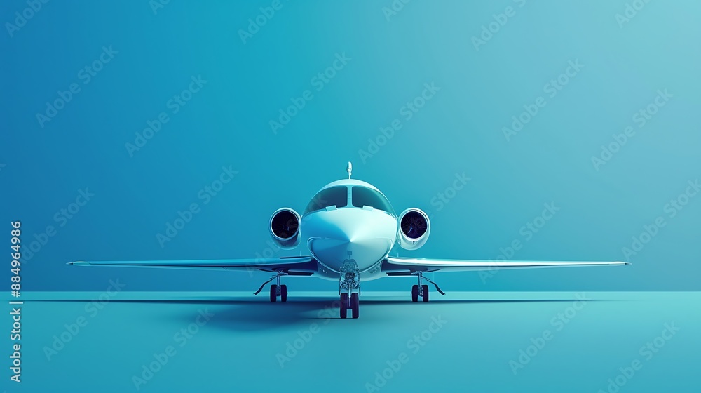 Jet isolated on a blue background Jet isolated on a blue background