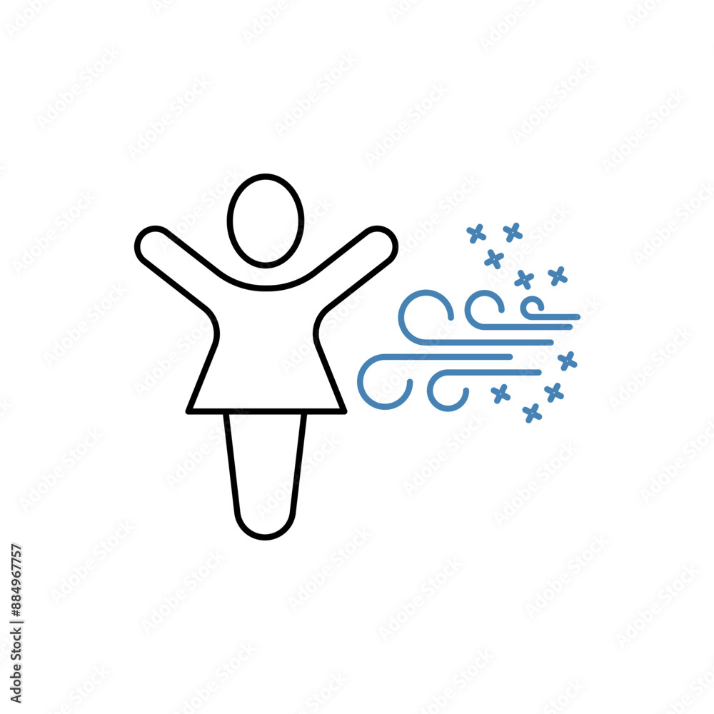 fresh air concept line icon. Simple element illustration. fresh air concept outline symbol design. fresh air concept line icon. Simple element illustration. fresh air concept outline symbol design.
