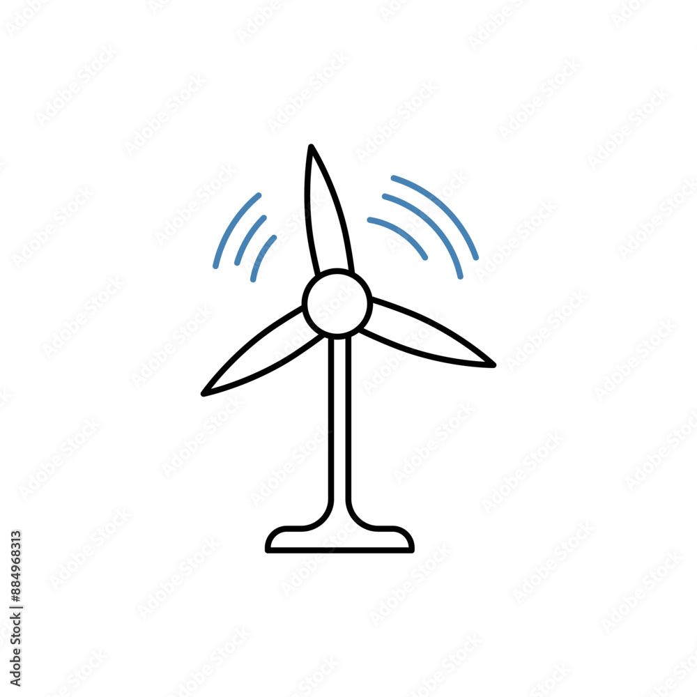 wind turbin concept line icon. Simple element illustration. wind turbin concept outline symbol design. wind turbin concept line icon. Simple element illustration. wind turbin concept outline symbol design.