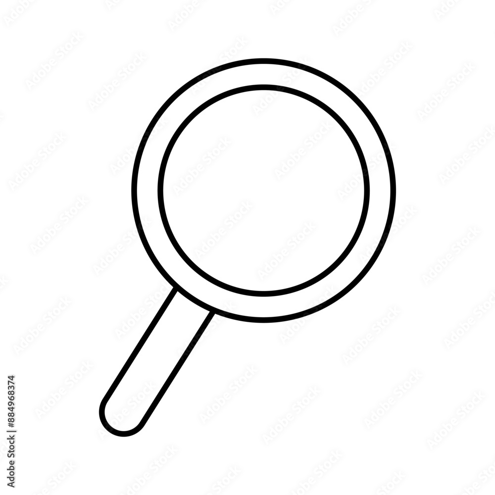 Magnifying glass icon in simple line style. Loupe sign. Editable stroke Magnifying glass icon in simple line style. Loupe sign. Editable stroke
