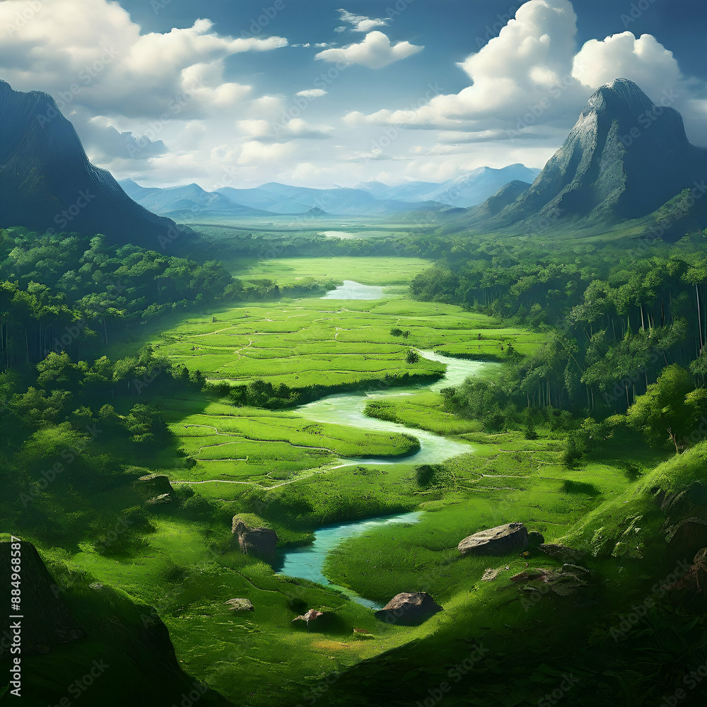 landscape with river